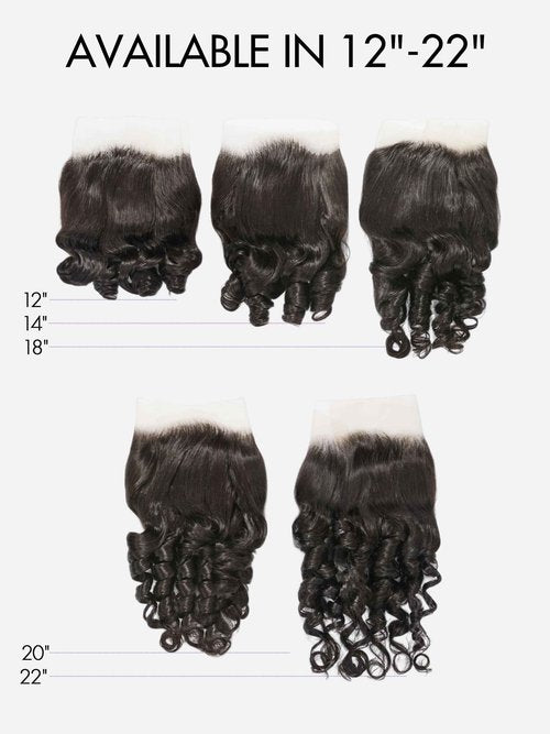 LUVME Loose Wave Ear To Ear 13x4 HD Lace Frontal Closure 100% Unprocessed Brazilian Virgin Human Hair Lace Frontal Closure 150% Density Natural Black 12 Inch