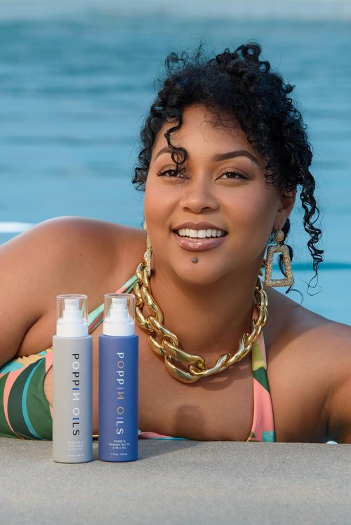 Poppin Oils There’s Nobody Betta Vegan 3-in-1 Oil for Hair, Skin & Nails with Coconut & Lavender, 4oz Glass Bottle