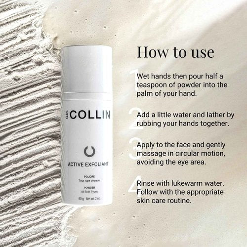 G.M. COLLIN Active Exfoliant Powder | Exfoliating Face Cleanser with Salicylic Acid and Papaya Enzyme | Gentle Daily Facial Scrub with Niacinamide