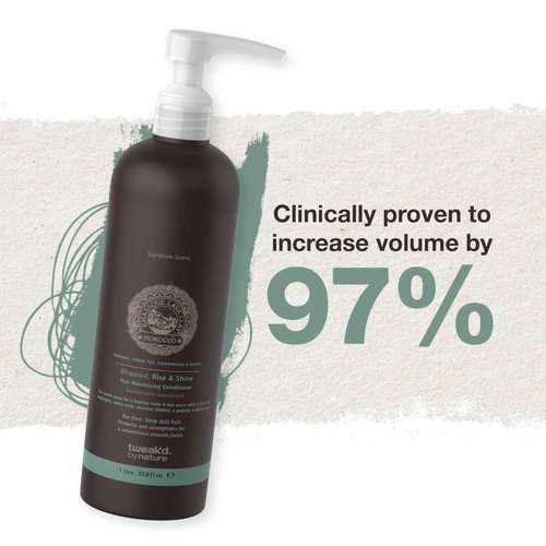 Tweak’d by Nature - Rise & Shine Hair Volumizing Conditioner for Fine Hair, Paraben Free and Sulfate Free Conditioner, Hydrating Hair Care for Soft, Tangle-Free Finish (33.8 ounces)