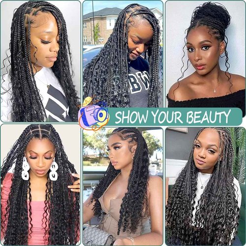 Human Braiding Hair for Boho Braids Human Hair Braiding Hair 22Inch Deep Wave Bulk Human Hair for Braiding No Weft 10A Wet and Wavy Human 2 Bundles/Pack Natural Color