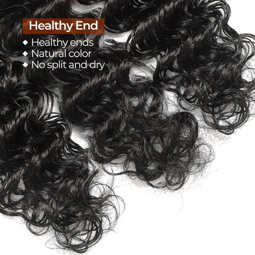 Deep Wave Brazilian Virgin Human Hair Weave 3 Bundles Deep Curly 12A Grade Unprocessed Human Hair Extensions Natural Black 100g/pc 14 16 18 Inch