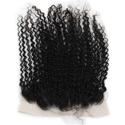 Dreambeauty 13×6" Lace Frontal Closure Jerry Curl Brazilian Virgin Human Hair Free Part Ear to Ear Full Lace Frontal Bleached Knots with Baby Hair Natural Color (20 inch)