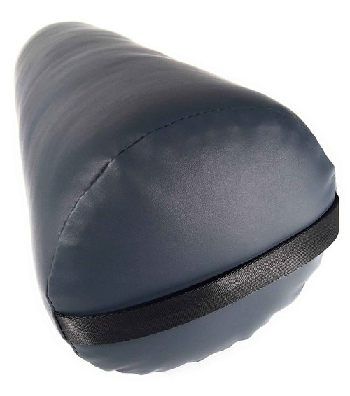 Fluffy Massage Bolster Pillow by NRG - 8"W x 26"L Full Round Massage/Spa Table Bolster with Carrying Strap - Supports Neck, Knees or Ankles - PVC Free Vinyl Upholstery - CFC Free Foam - Color: Agate