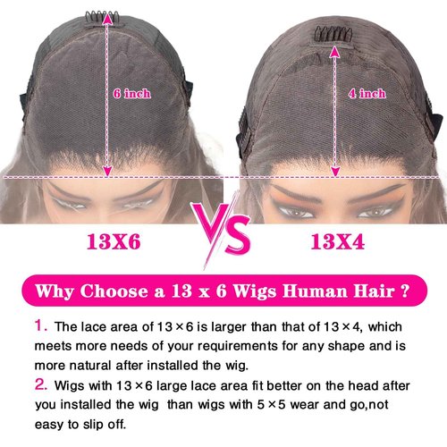 Yumkot Chocolate Brown 13×6 Body Wave Lace Front Wigs Human Hair 16Inch 180% Density HD Lace Frontal Wigs Human Hair Pre Plucked with Baby Hair Colored Wigs for Women