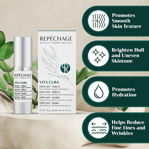 Repechage Vita Cura Opti-Lift Serum – Lightweight, Smoothing Serum for Eyes & Targeted Areas, Helps Lift & Refine Skin Texture – for Puffiness, Fine Lines & Under-Eye Shadows (15 mL / 0.5 fl oz)