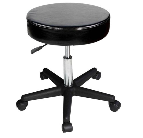 Master Massage Beauty Rolling Swivel Hydraulic Stool, Black Luster