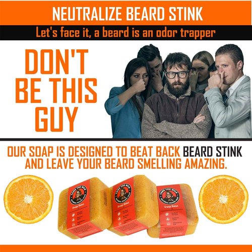 Tame's Beard Straightener for Men - Hair and Beard Armor - Orange Walnut Beard Soap - Bundle.