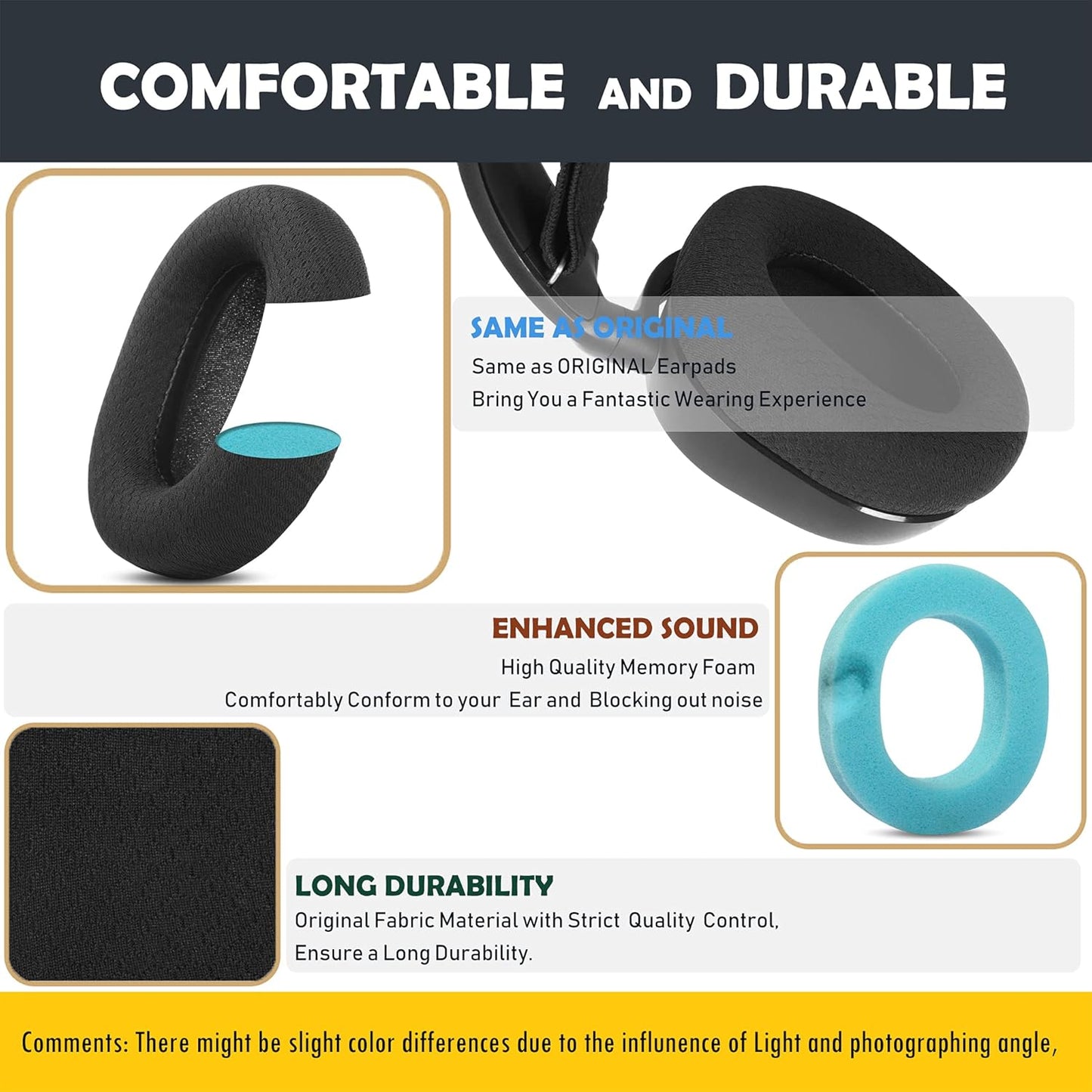 Arctis 5 Earpads Replacement Cushion for Arctis 1,Arctis 3,Arctis 5,Arctis 7,Arctis 9 Gaming Headsets Ear Covers with Durable Fabric