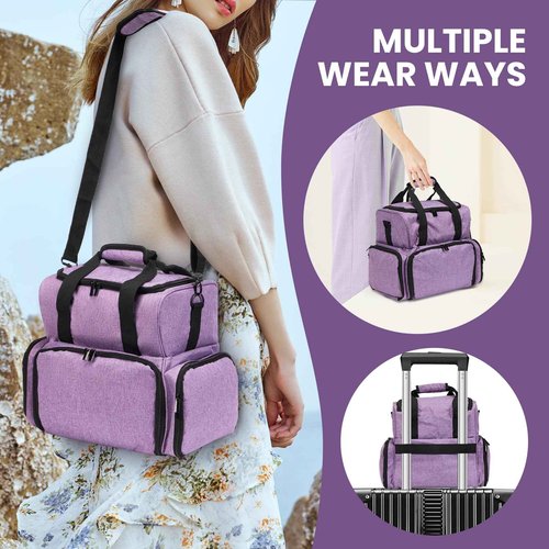 SANDARK Nail Case Holds 70 Bottles (15ml/0.5fl.oz) & Accessories, Purple