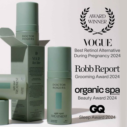 Doctor Rogers Night Repair Treatment REFILL. Restoring & Hydrating Anti-Aging Face Serum with Glycolic Acid, 1 Ounce (30 ml)