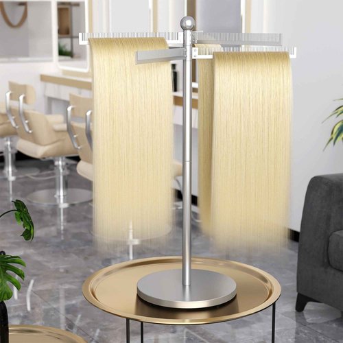 ikare Metal Hair Extension Holder - Hair Separator for Braiding, Six-Tooth Comb Wig Storage Rack, Hair Display Stand for Salon, Braiding Hair Rack for Barber Shop