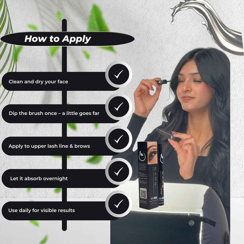 SARQI Ultimate Lash & Eyebrow Growth Oil – Botanical 100% Natural Serum with Castor, Pumpkin Seed, Black Cumin, Argan & Aloe Vera – Fuller, Longer Lashes & Brows – 10 ml