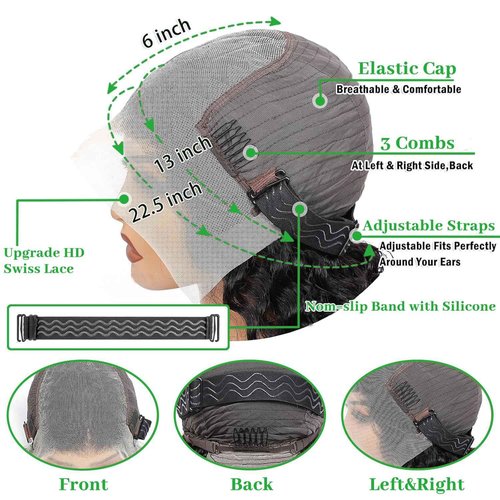 Ehelo 30 Inch Deep Wave Wig 13x6 Lace Frontal Deep Wave Wigs Human Hair 200% Density Pre Plucked Lace Front Wigs for Women 13x6 Lace Curly Human Hair Wig Deep Wave Glueless Wig