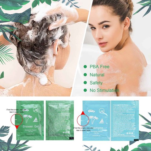 Bulk Hygiene Kits for Homeless ,Travel Size Body Wash and Shampoo Bulk 0.28fl Oz,Travel Size Shower Gel Set，Shampoo Bulk Travel Size ,Hotel Supplies for Guests (0.28fl Oz(Pack of 200), 200, Count)