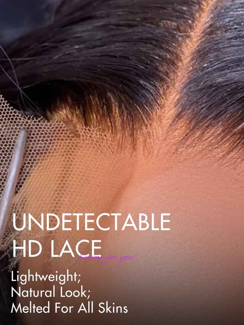 LUVME Loose Wave Ear To Ear 13x4 HD Lace Frontal Closure 100% Unprocessed Brazilian Virgin Human Hair Lace Frontal Closure 150% Density Natural Black 12 Inch