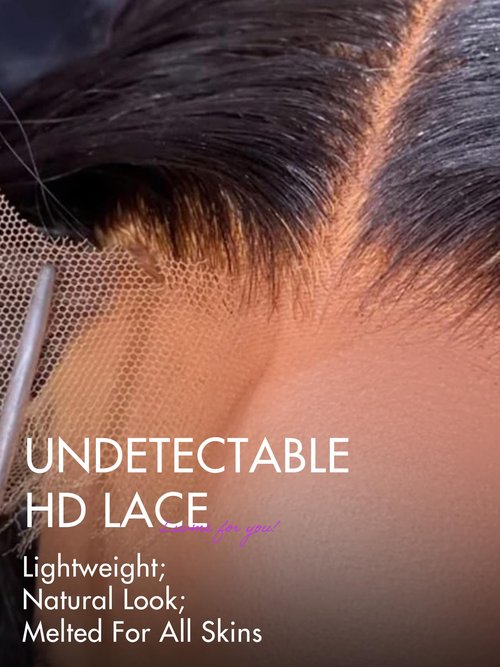 LUVME 13x4 Frontal SKINLIKE HD Lace Closure Pre Plucked, Ultra-thin HD Lace Hairline Bleached Small Knots 150% Density Loose Wave Virgin Hair 18 Inch