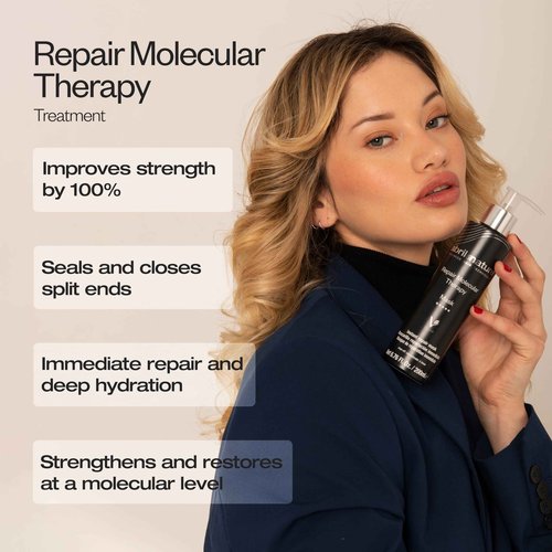 abril et nature - Professional Mask Molecular Therapy - For Damaged, Overprocessed, or Aging Hair - Restructures, Repairs, and Fills the Hair Fiber - Nourishing and Hydrating - Vegan - 1000 ml