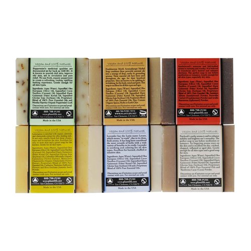 Plantlife Top 6 Herbal Bar Soaps - Moisturizing and Soothing Soap for Your Skin - Hand Crafted Using Plant-Based Ingredients - Made in California 4oz Bar