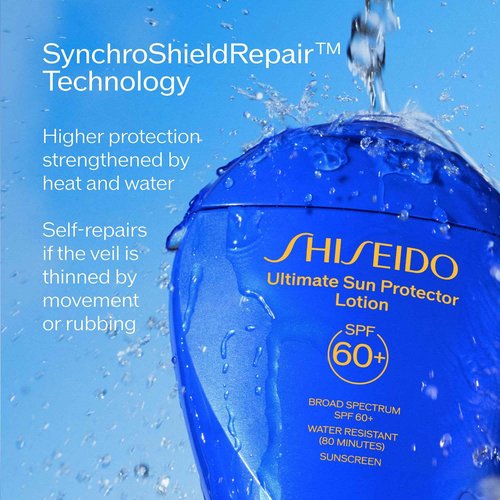 Shiseido Ultimate Sun Protector Lotion SPF 60+ (150 mL) + Clear Sunscreen Stick SPF 50+ (0.7 oz) - Lightweight, Invisible Broad-Spectrum Sunscreen - Free of Oxybenzone & Octinoxate