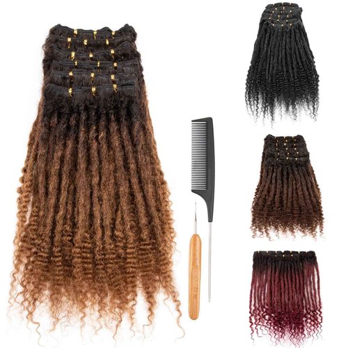 Originea 0.6cm 6-18 Inch 100% Human Hair Dreadlock Extensions Curly Ends Loc Extensions Human Hair For Women/Kids Handmade Permanent Loc Extensions Can Be Dyed Bleached Curled T27# 12 inch 30 Strands