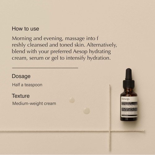 Aesop Fabulous Face Oil | Purifying Oil for Dull & Congested Skin | Hydrates, Softens and Balances Skin | Boosted with Botanicals | 0.8 oz / 25mL