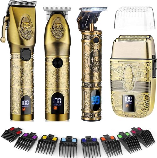 Suttik Professional Hair Clippers for Men & Electric Shavers Razor & Beard Trimmer Hair Trimmer for Men Haircut,4 in 1 Cordless Men's Hair Cutting Kit Barber Clippers and Trimmers Set