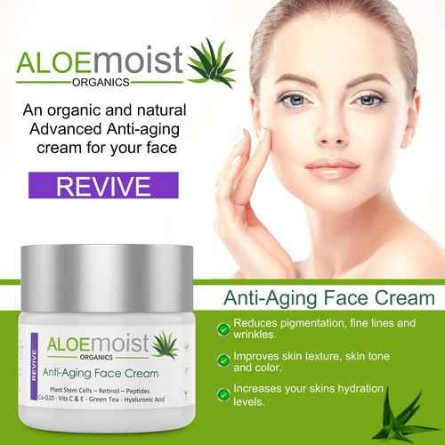AloeMoist Anti Aging Retinol Cream for Face and Natural Aloe Vera Body Lotion - Face & Body Moisturizing Cream