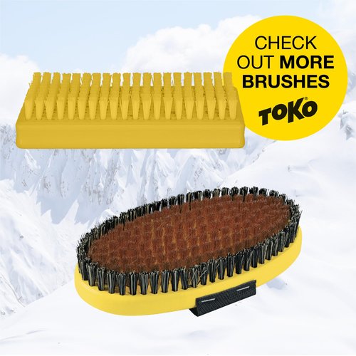 TOKO Ski Snowboard Oval Waxing Brush 13mm Soft Nylon Bush with Hand Strap