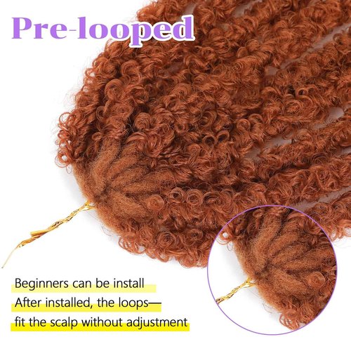 Forevery Butterfly Locs Crochet Hair 30 Inch Distressed Locs Crochet Hair for Black Women Fairy Butterfly Crochet Locs (30 Inch-6 Packs-30#)