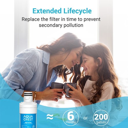 AQUA CREST LT1000PC ADQ747935 Replacement for LG® LT1000P®/PC/PCS ThinQ® Refrigerator Water Filter, LMXS28626S, LFXS26973S, MDJ64844601, ADQ74793501, ADQ74793502 and LT120F® Air Filter, 3 Combo