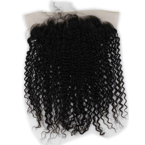 Dreambeauty 13×6" Lace Frontal Closure Jerry Curl Brazilian Virgin Human Hair Free Part Ear to Ear Full Lace Frontal Bleached Knots with Baby Hair Natural Color (20 inch)