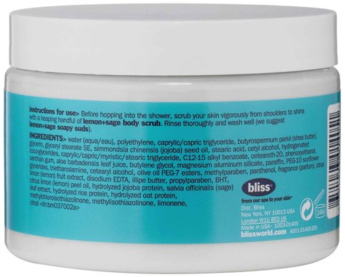 bliss Lemon + Sage Body Scrub, 12.1 fl. oz.