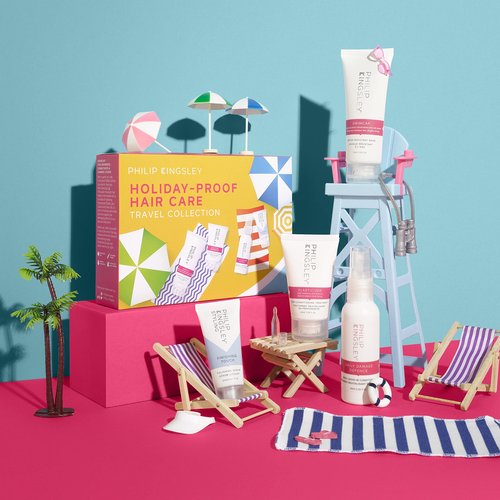 Philip Kingsley Holiday-Proof Hair Care Travel Collection - Includes Pre-Swim Protection, Leave-In Conditioner Spray, Deep Conditioning Mask Treatment, and Hair Serum