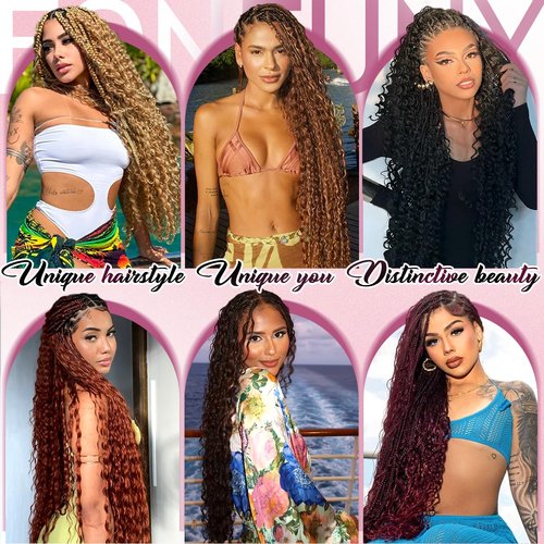 FONFUNY Human Braiding Hair for Boho Braids 120g Deep Wave Boho Bulk Human Hair for Braiding Knotless 12A Curly Wet and Wavy Bohemian Braids No Weft 3 Bundles/Pack Chocolate Brown 24 Inch