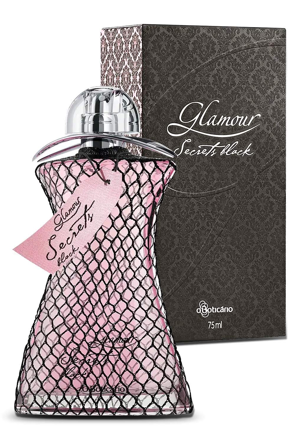 Glamour Secret Black Bundle: Eau de Toilette (2.5 Fl Oz) & Moisturizing Body Lotion (6.7 Oz)
