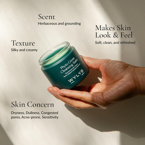 WYLYS Korean Green Cleansing Balm Makeup Remover All Natural K Beauty | Gentle Daily Face Cleansing Balm for Dry Skin | Jojoba, Babassu, Apricot, Green Tea Oil & More