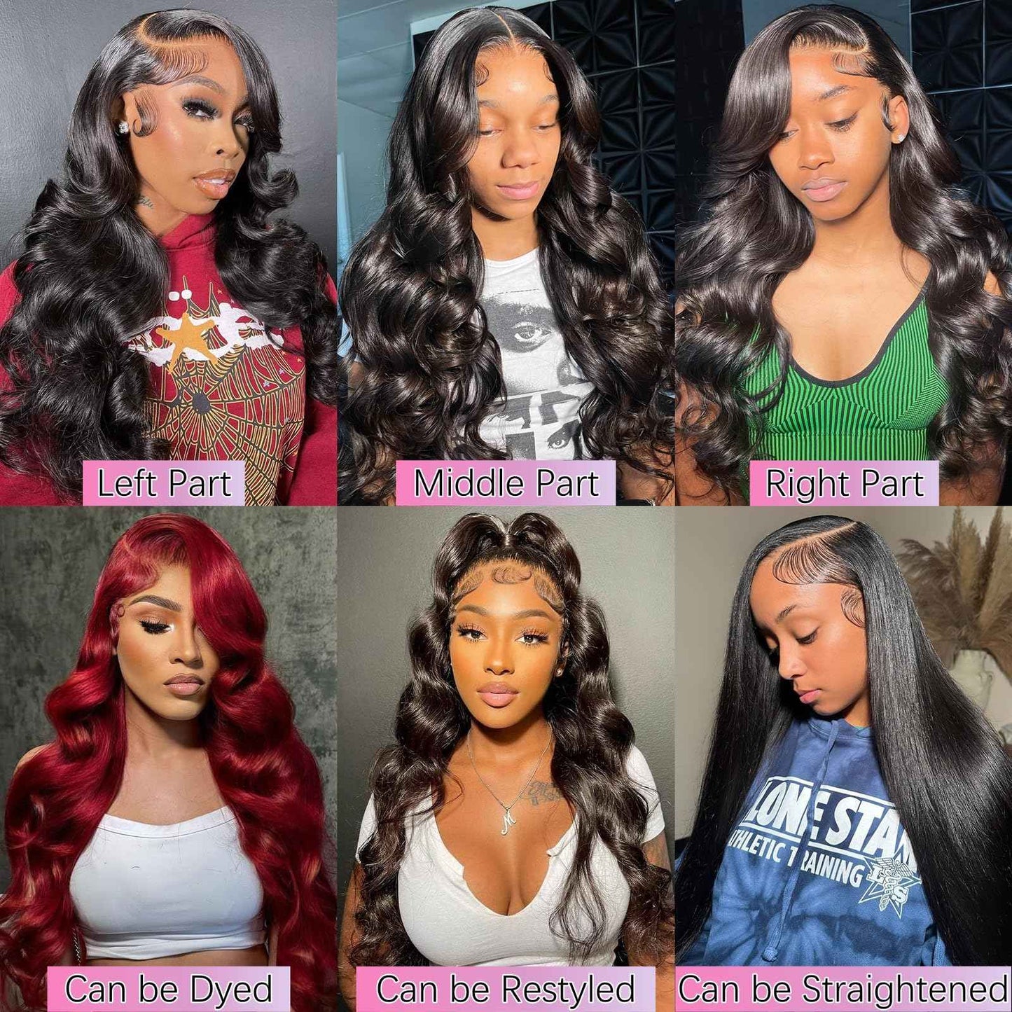 30 Inch Body Wave Lace Front Wigs Human Hair Wigs for Women 13x6 HD Lace Front Wigs Human Hair 200 Density Glueless Body Wave Wig Lace Frontal Wigs Pre Plucked Natural Black