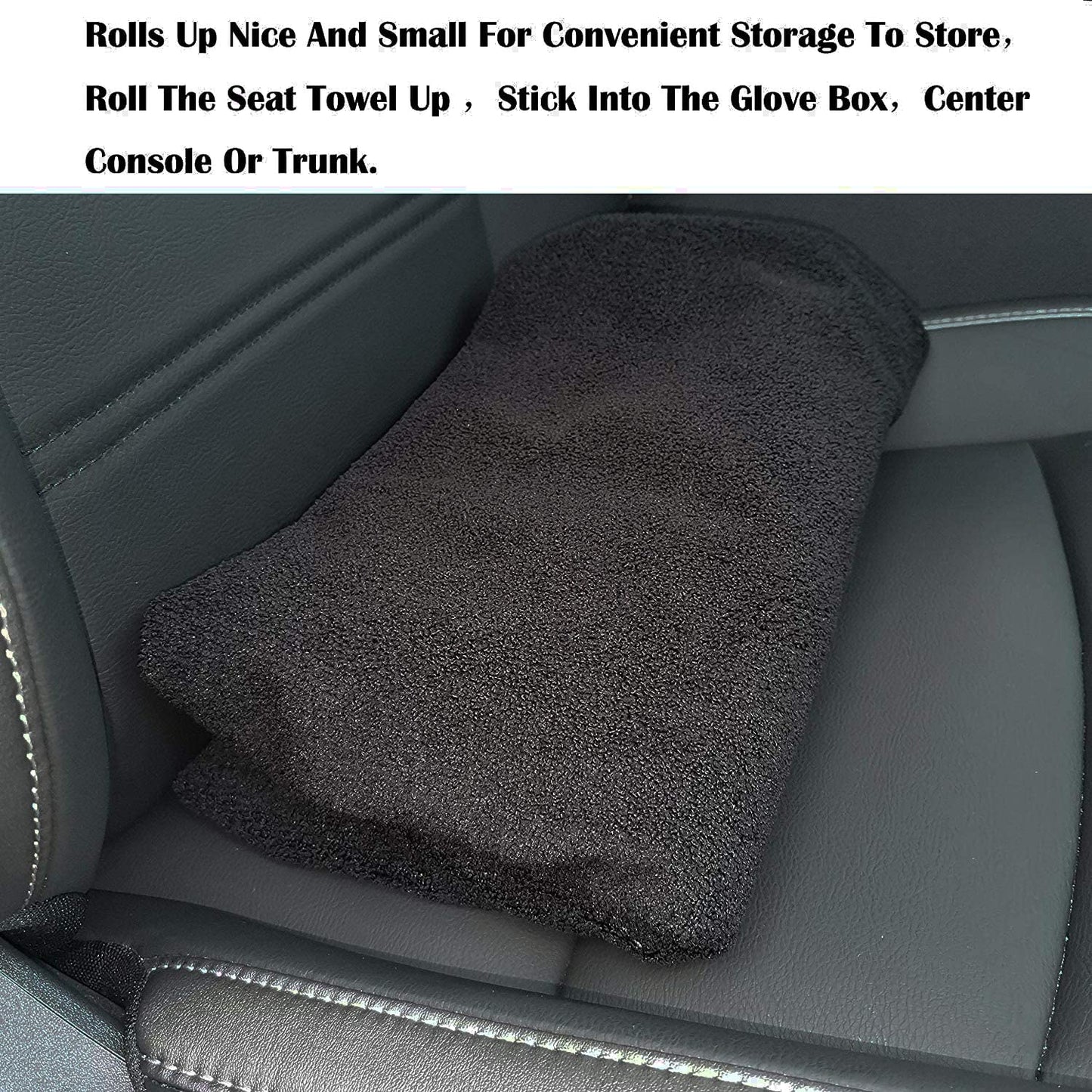 LoyaGour Car Seat Cover Protector Front Seats,for Gym Workout,Running,Swimming,Beach and Hiking,Waterproof Sweat Towel Bucket Seat Covers for Cars SUV Trucks (Black, 1Pcs)