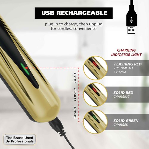 Wahl Lithium-Ion Cordless Rechargeable Edge & Detail Shaver and Beard Trimmer for Men with USB Charging – Model 3025950