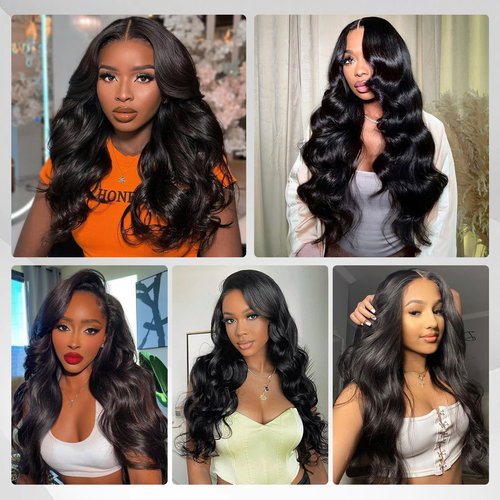 Body Wave Bundles Human Hair 14A Unprocessed Raw Remy Brazilian Virgin Hair Extensions Sew in Quick Weave Natural Black 3 Bundles 16 18 20 inch 1b