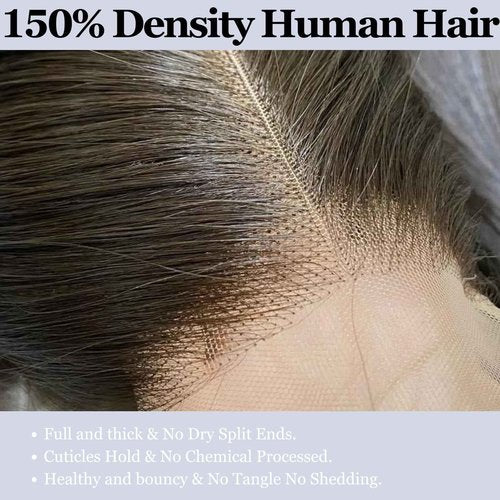 MOMOSHERO 5x5 HD Lace Closure, 18 Inch Body Wave Human Hair, Pre Plucked Sew In, 100% Unprocessed Brazilian Virgin Wavy Hair, Natural Black