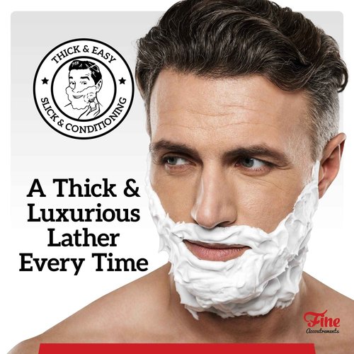 Mr. Fine Better Than Badger Shaving Brush, Ultra-Soft Synthetic Angel Hair Bristles for Men’s Wet Shaving, Easy Lather & Smooth Glide, Ergonomic Handle, White