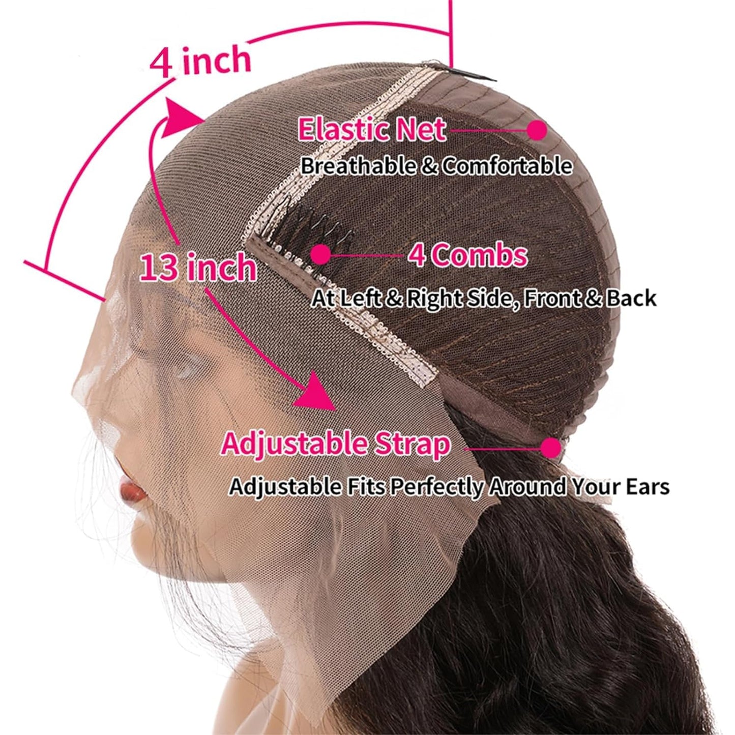 Human Hair Straight Bob Pixie Cut Wig Natural Black 13X4 HD Lace Front Wig with Baby Hair Side Part Virgin Glueless Brazilian Remy 150% Density for Black Women 6"