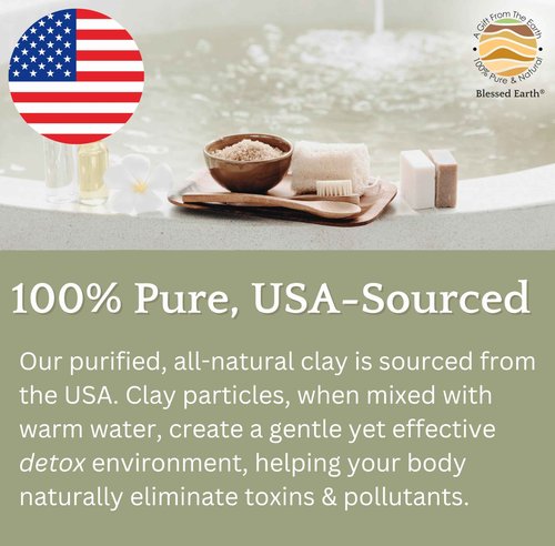 Blessed Earth Detox Clay Bath, 100% Pure Sodium Bentonite Therapeutic Grade – Cleansing and Purifying, by Evenbetternow LLC, 4 lb (64 oz)