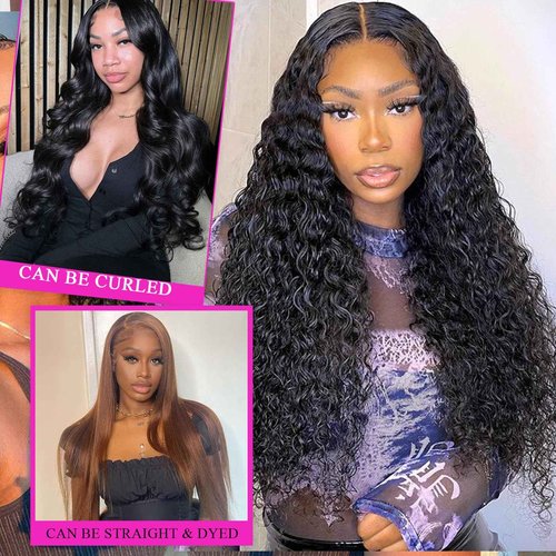 Curly Clip in Hair Extensions Real Human Hair 18inch 120g Invisible & Seamless 100% Brazilian Remy Human Extension Deep Wave Clip ins Extensions Double Weft 8 PCS with 20 Clips Natural Black