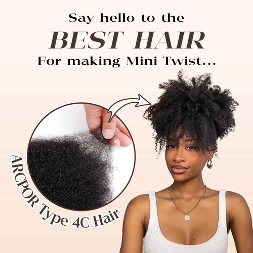 Afro Kinkys Bulk Human Hair, 22 Inch 50G/Pack Soft 4C Afro Kinky-Curly Human Hair Bulk for Twist Dreadlocks Extensions Repair Locs 613 Blonde 1 Pack (613, 22 inch)