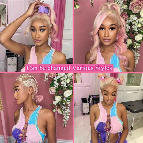 Sharimo 613 Lace Front Wig Human Hair 180% Density Blonde Body Wave Lace Front Wigs Human Hair Pre Plucked HD Lace Frontal Wig 13x6 Blonde Wig for Women 24 Inch