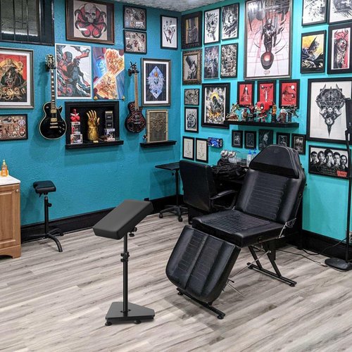 POARMEEY Adjustable Tattoo Arm Rest, Professional Heavy-Duty Stabilizer with Ergonomic Cushion & Secure Locking for Precision Tattooing