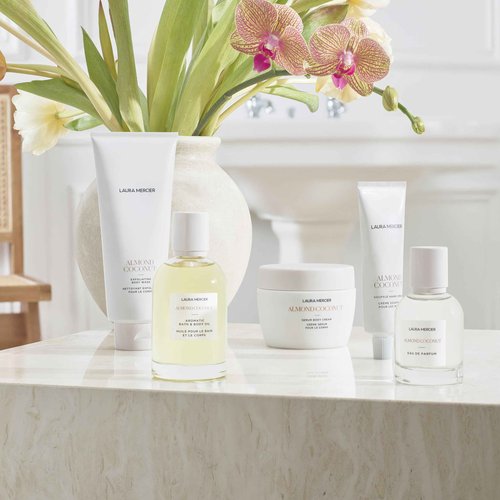 Laura Mercier Serum Body Cream, Moisturizing Serum-Infused, 48HR Hydration, Improves Skin Barrier, Soothes Dry Skin, Shea Butter and Squalane Intensely Nourishes, Almond Coconut